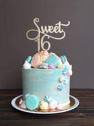 It was inspired by a photo of a cake my friend sent me. Sweet Sixteen Cake Topper Sweet 16 Birthday Decorations Girl Birthday Party Girl Par In 2021 16th Birthday Cake For Girls Sweet Sixteen Cakes Sweet 16 Birthday Cake