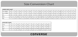 Vans Vs Converse Size Chart Www Bedowntowndaytona Com