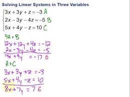 solving linear systems in three