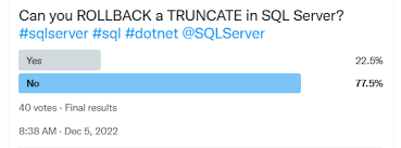 rollback a truncate in sql server