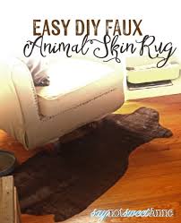 diy faux skin rug sweet anne