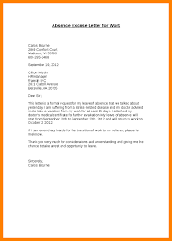 Letter Absence From School Zoro Braggs Co
