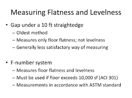 ppt floor flatness and levelness