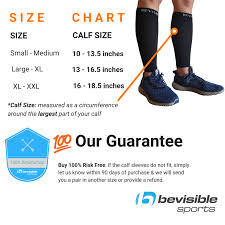 Calf Compression Sleeves Black Bevisible Sports For