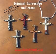 horseshoe nail cross necklace ebay