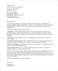 Security Guard Cover Letter Sample Pdf Security Guard Cover