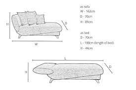 milly sofa day bed dimensions small