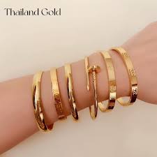 18k bangles gold plated thailand gold