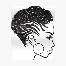 Braids are a common hairstyle in the african community. Afro Hair Posters Redbubble