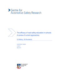Pdf The Efficacy Of Road Safety Education In Schools A
