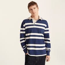 j crew rugby shirt in double stripe