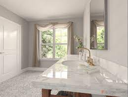 white quartz bathroom countertops