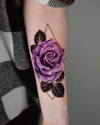 50 purple rose tattoo designs with