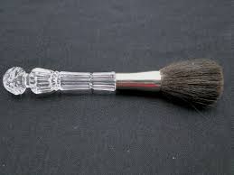 crystal handle makeup brush 7½in