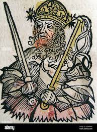 Nuremberg chronicles - Atilla, King of the Huns (CXXXVII Stock Photo - Alamy