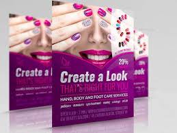 nail salon flyer designs templates
