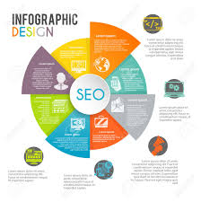 Seo Internet Marketing Infographics Set With Web Search Optimization