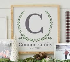 Personalized Wooden Family Initial Art