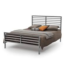 glossy grey bed furniture metal beds