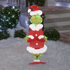 grinch christmas decorations with led