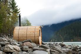 diy outdoor sauna in the backcountry