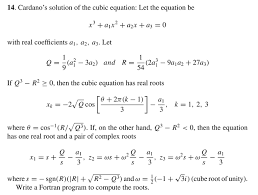 Solution Of The Cubic Equation