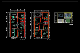 2 y house dwg block for autocad