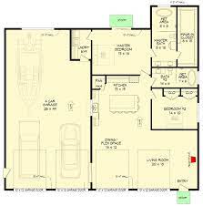 2 Bed Contemporary Home Plan With 4 Car