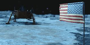 american flag on the moon in starfield
