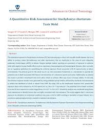 Pdf A Quantitative Risk Assessment For Stachybotrys