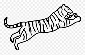 Tiger standing clipart black and white. Large Size Of How To Draw A Tiger Paw For Beginners Bengal Tiger Easy Drawing Clipart 3274524 Pinclipart