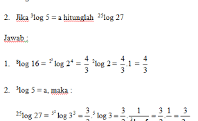 Logaritma dari suatu bilangan berpangkat sama dengan hasil kali dari pangkat dan bilangan tersebut, yaitu : 23 Contoh Soal Logaritma Yang Sederhana Kumpulan Contoh Soal Cute766