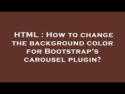 how to change the background color for