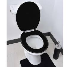 Round Closed Front Toilet Seat In Black