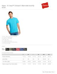 Hanes Shirts Size Chart Toffee Art