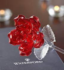 Waterford Crystal Rose Glass Flowers