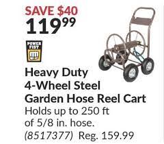 4 Wheel Steel Garden Hose Reel Offer