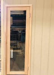 Full Glass Cedar Sauna Door