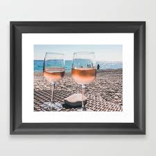 Rose Wine On A Beach In French Riviera