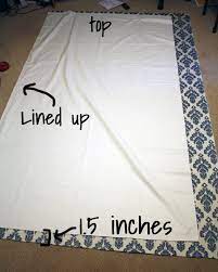 sew diy black out lined back tab curtains