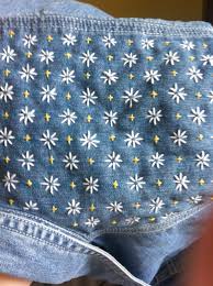 Back Detail Of Sashiko Stitched Denim Shirt Japanese