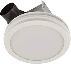 Broan Nutone Ar80lwh Bathroom Exhaust Fan With Led Light Round Flat Panel 80 Cfm 2 0 Sones White Amazon Com
