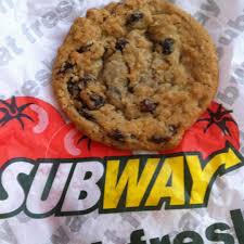 calories in subway oatmeal raisin cookie