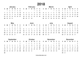 Printable 2018 Calendar Januscalendars Com