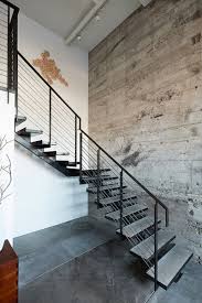 Staircase Concrete Tread Metal Railing