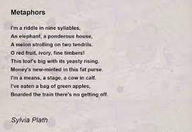 metaphors metaphors poem by sylvia plath