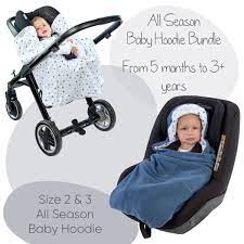 Baby Hooded Car Seat Blanket Bundle