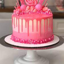 Pink Candy Drip Cake gambar png