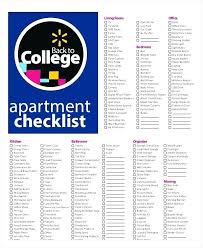 Apartment Checklist First Excel Move In College Application Template