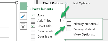 how to add axis labels in excel charts
